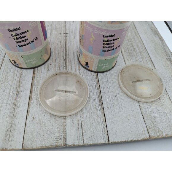 Lot of 2 Special Occasion Edition Stamp Tin Banks Birthday Love - Picture 6 of 10